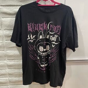 Exclusive purple Black Craft Salem Pazuzu Labubu cotton t-shirt